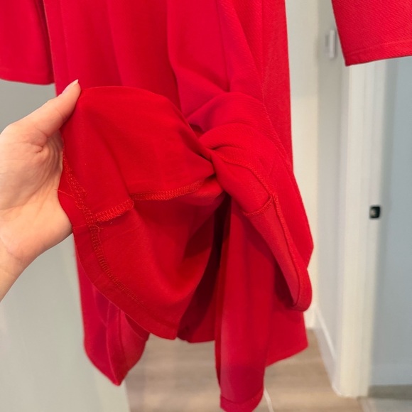 Anthro Sunday in Brooklyn Crosstown Dress 3/4" Sleeve Red Mini Dress M Classic - Picture 12 of 16